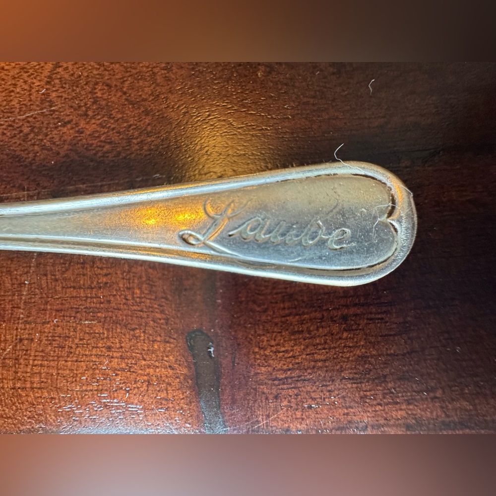 Vintage Silverplate Spoon Engraved Flatware - Picture 2 of 5
